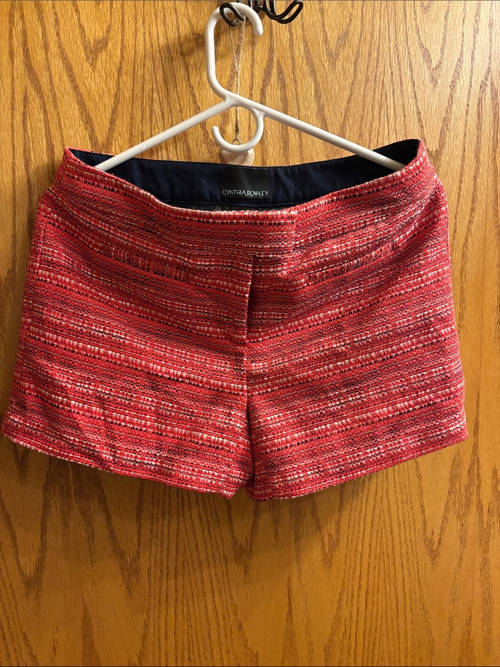Cynthia Rowley Red Tweed High-Waist Women’s Shorts
